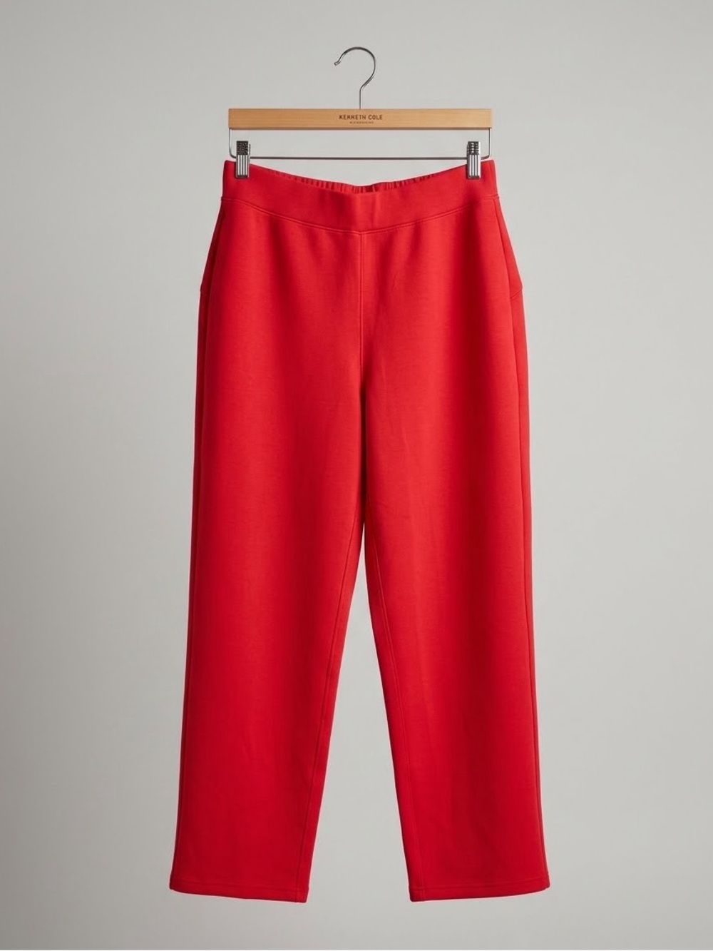 Spanx Red Women's Pull on Ponte Straight Leg Pants Size L
